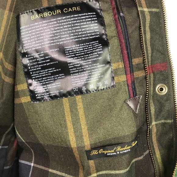 Barbour Acorn Waxed Cotton Jacket, Olive, Size 10 - Picture 5 of 8